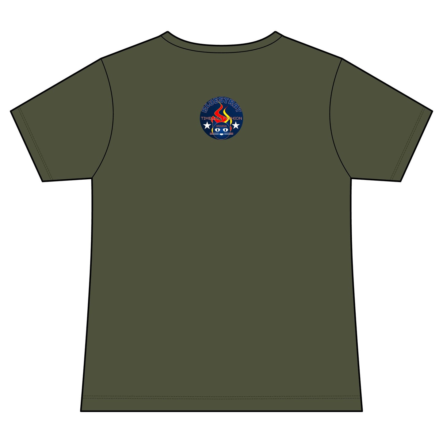Vintage Campfire Badge Bluestray V-Neck Tee