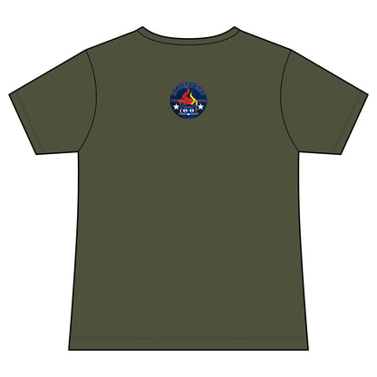 Vintage Campfire Badge Bluestray V-Neck Tee