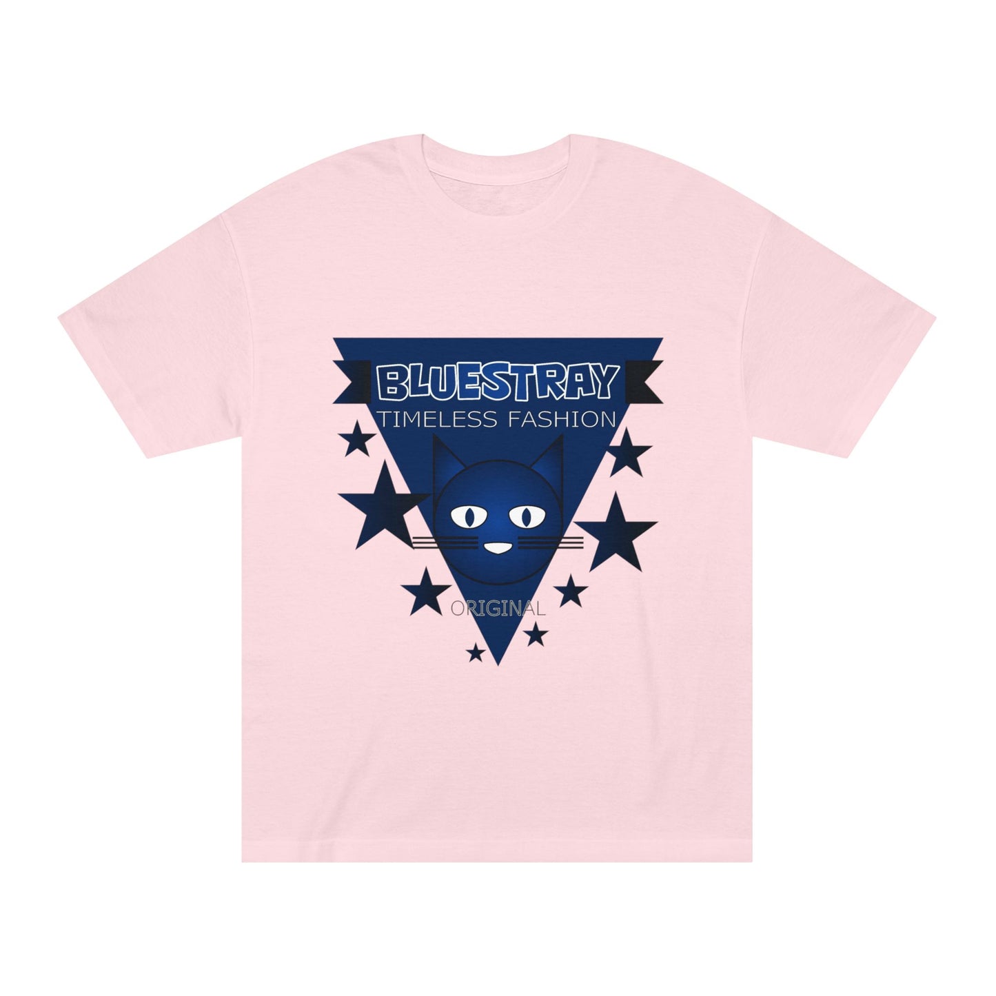 Bluestray Timeless Fashion Tee — Vintage Cat Triangle Logo T‑Shirt