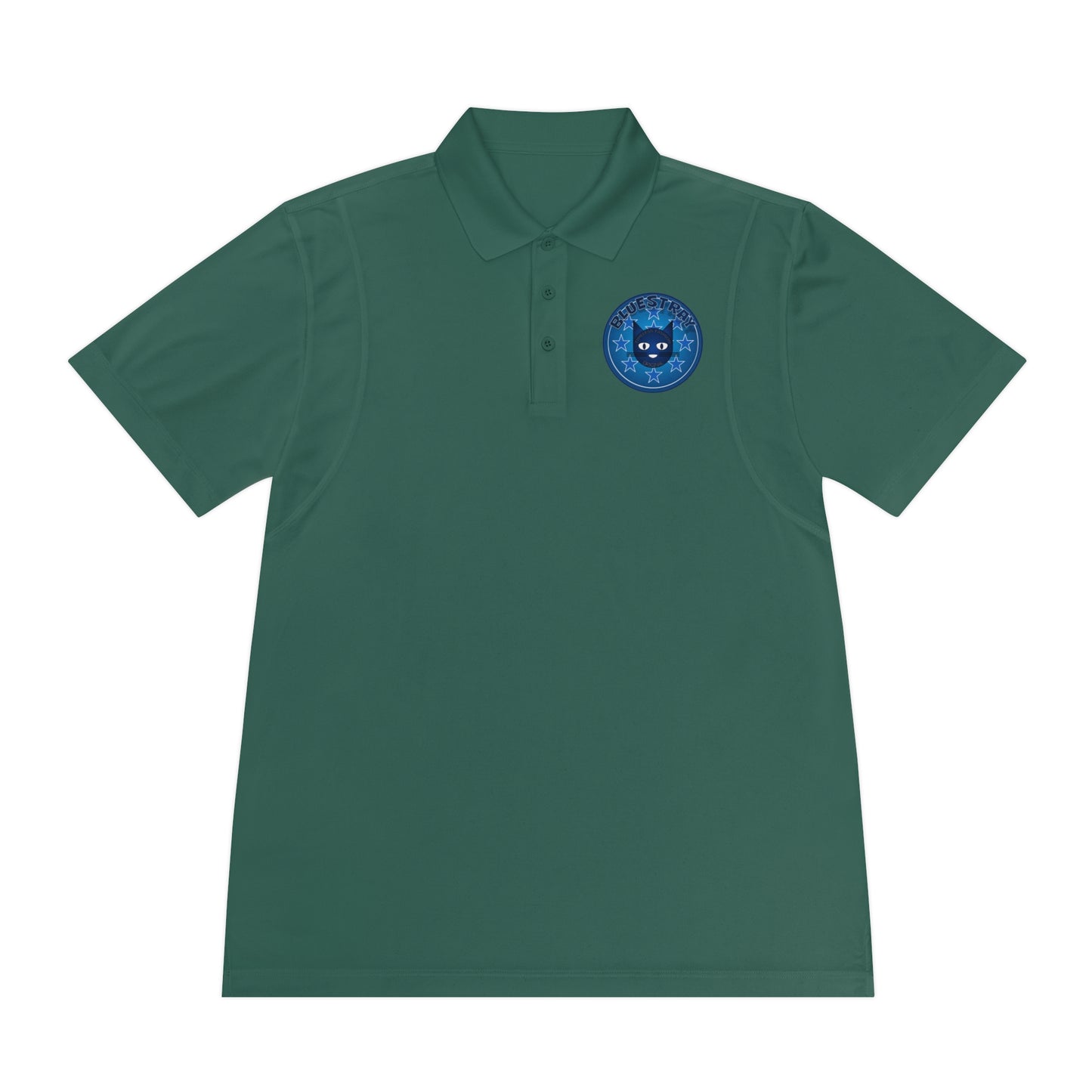 Men's Polo Shirt — Bluestray Galaxy Cat Logo Athletic Golf Shirt