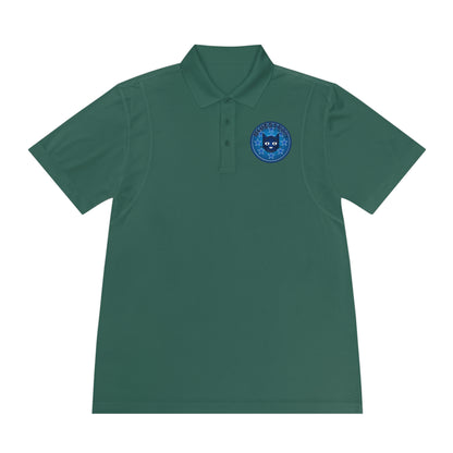 Men's Polo Shirt — Bluestray Galaxy Cat Logo Athletic Golf Shirt