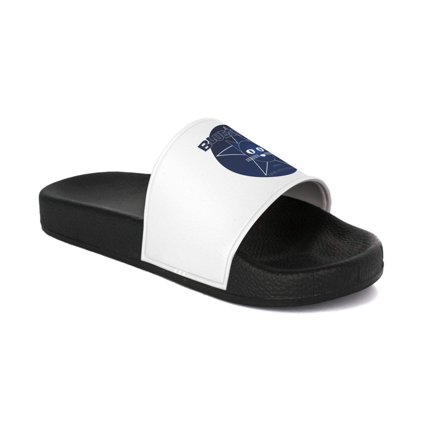 Navy Geometric Bluestray Cat Slide Sandals — Men's Casual Beach Slides