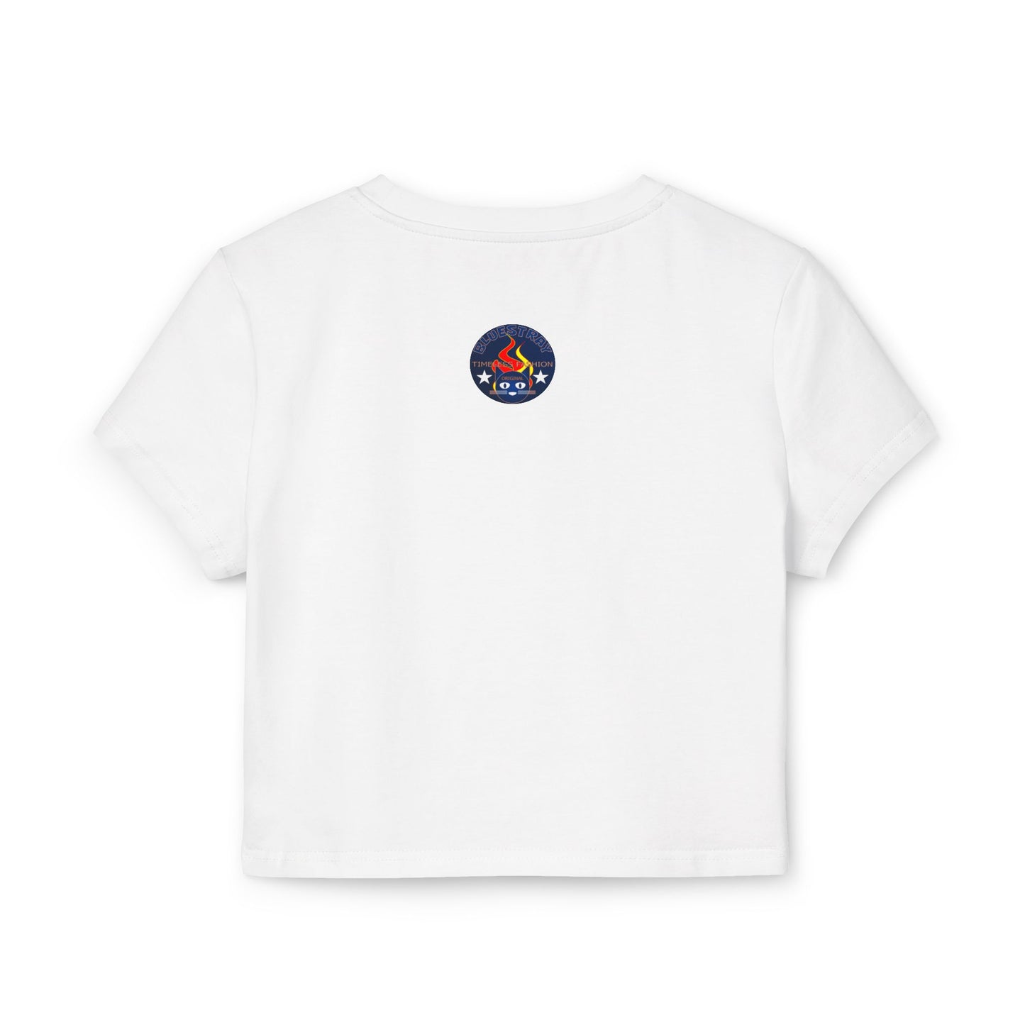 Women’s Baby Tee — Bluestray Flame Cat Logo Crop Top