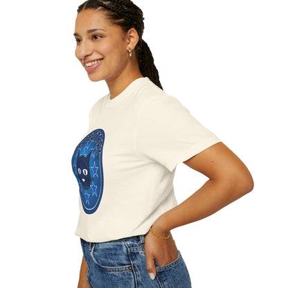 Bluestray Cat Graphic T-Shirt — Retro Star Emblem Tee