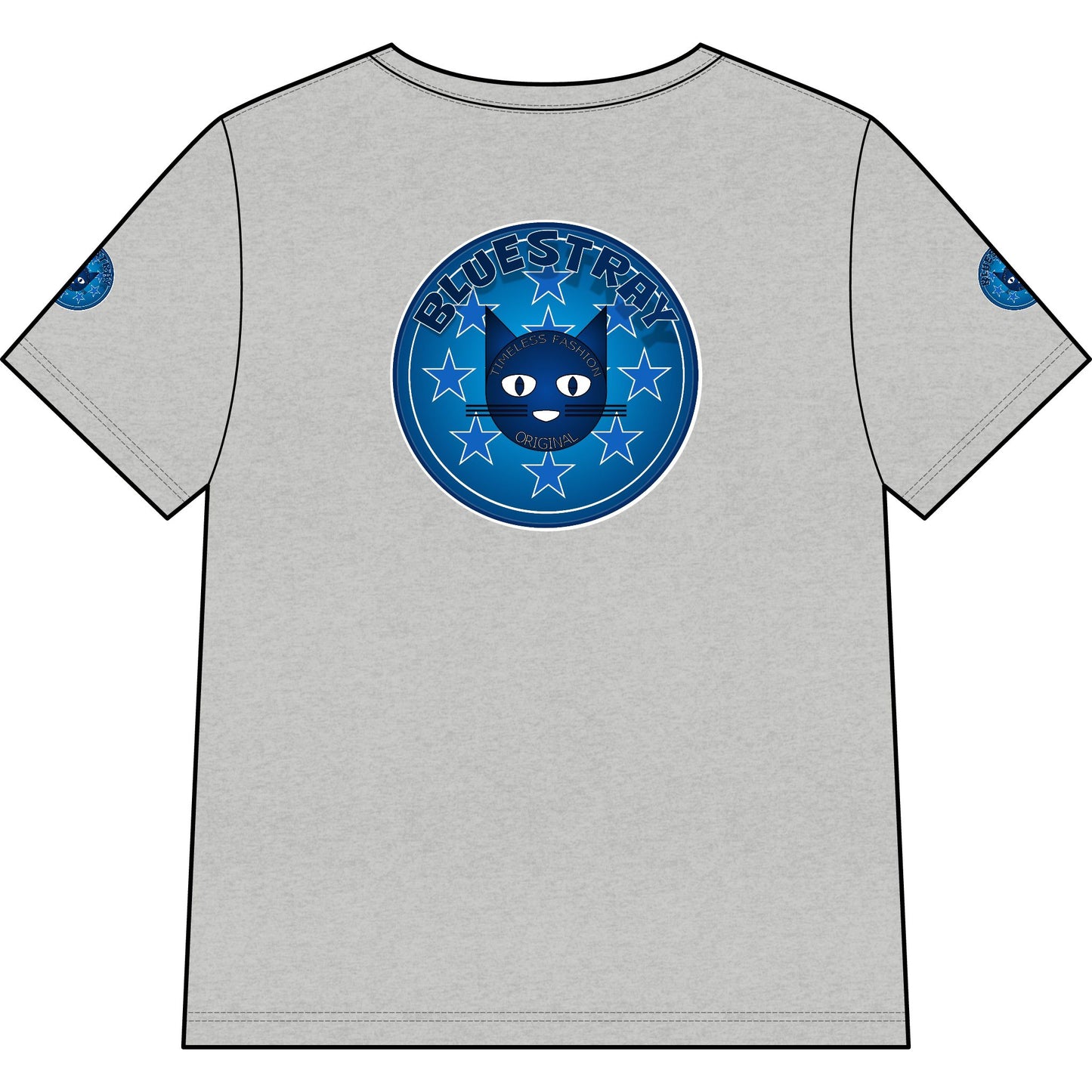 Bluestray Cat V-Neck Tee — Women's Graphic Cat Shirt