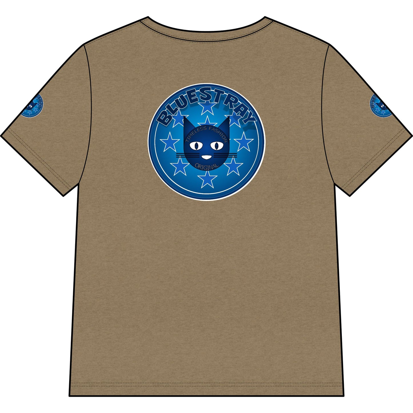 Bluestray Cat V-Neck Tee — Women's Graphic Cat Shirt