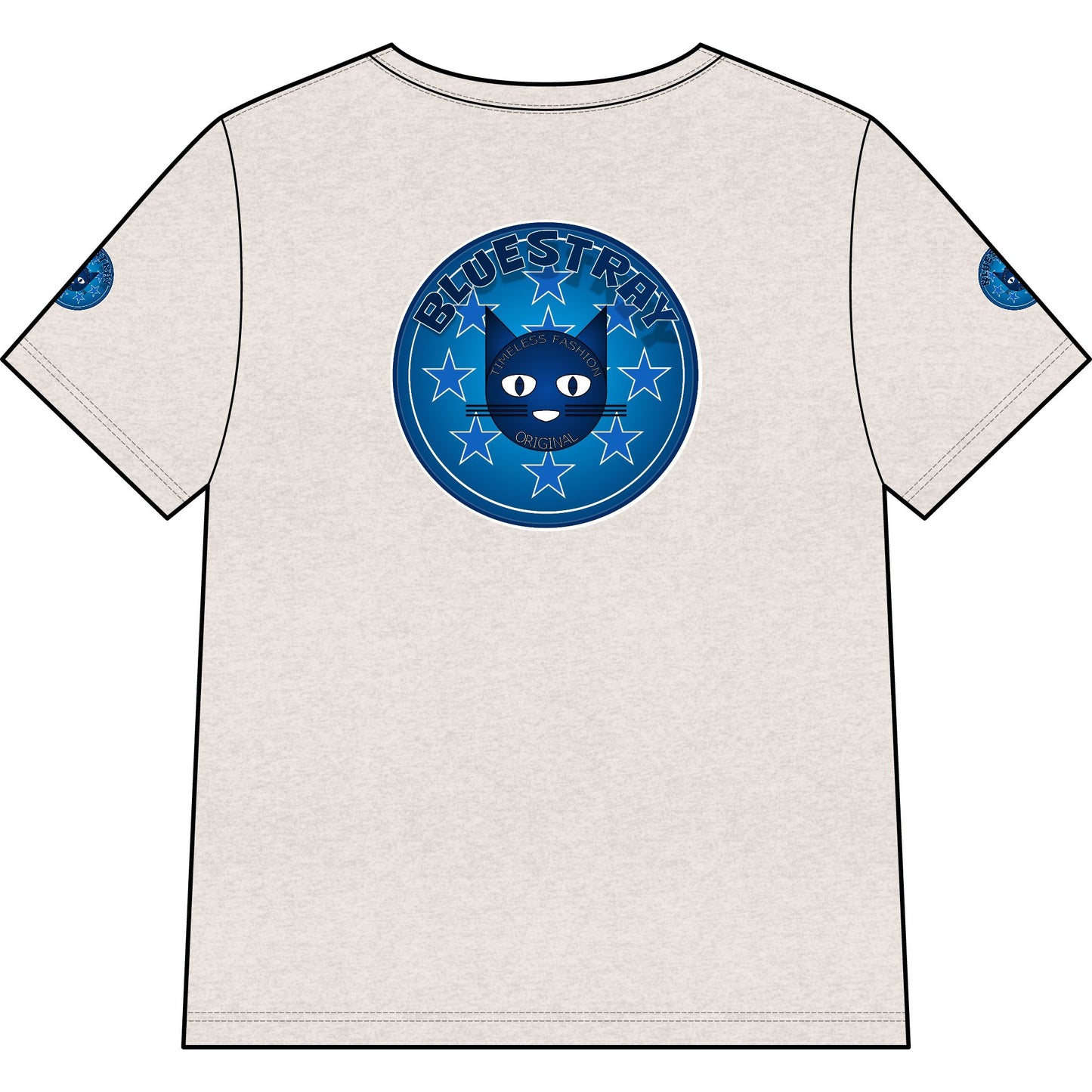 Bluestray Cat V-Neck Tee — Women's Graphic Cat Shirt