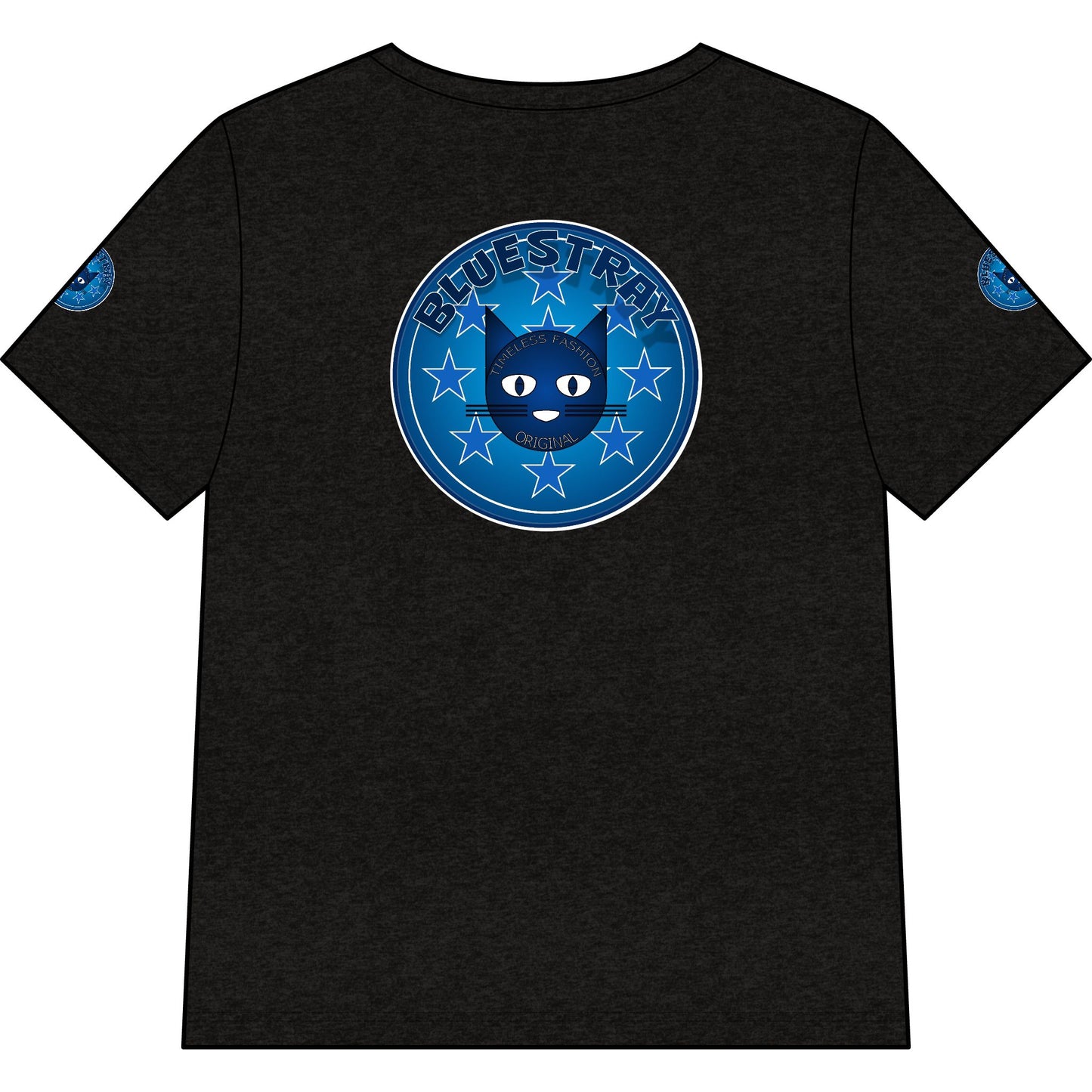 Bluestray Cat V-Neck Tee — Women's Graphic Cat Shirt