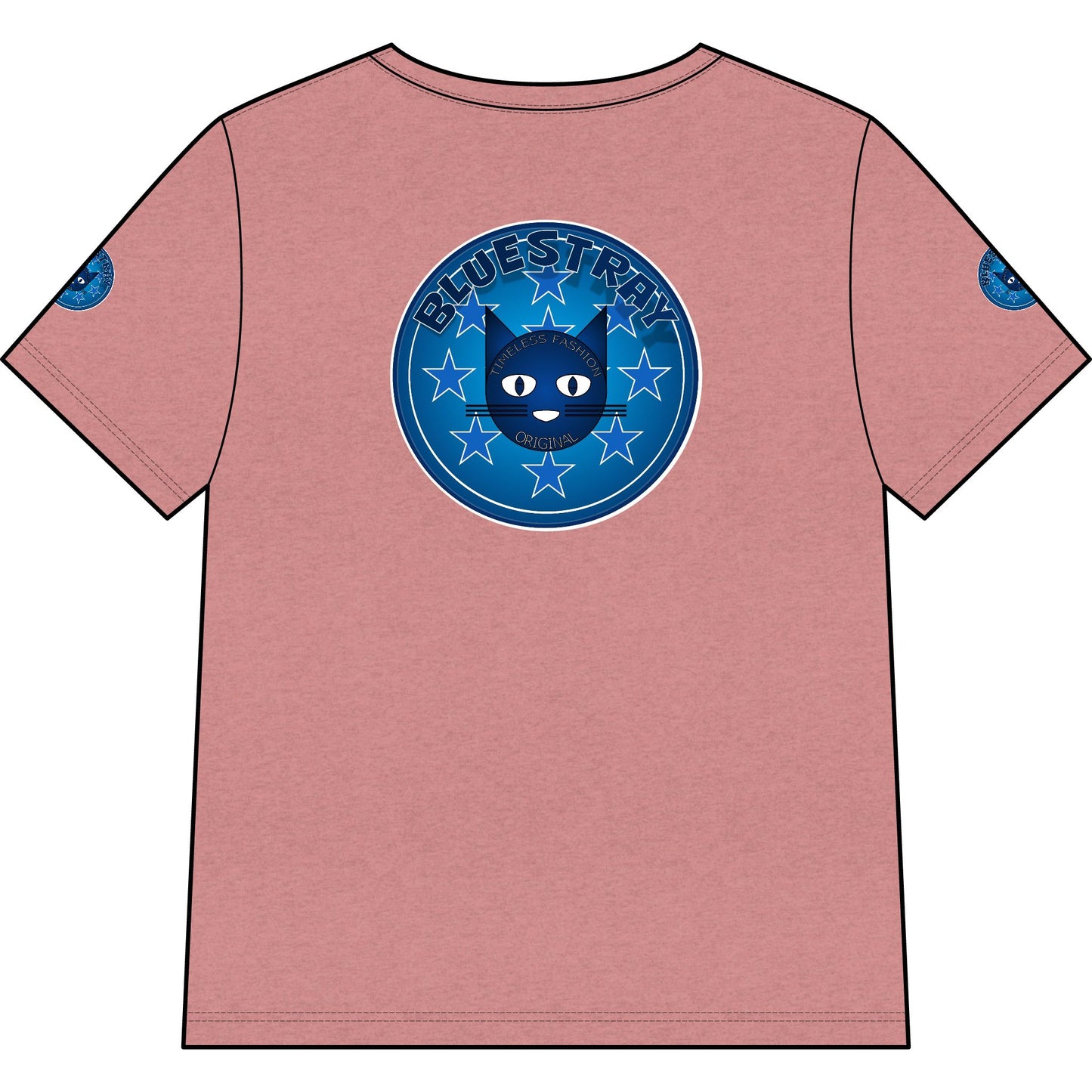 Bluestray Cat V-Neck Tee — Women's Graphic Cat Shirt