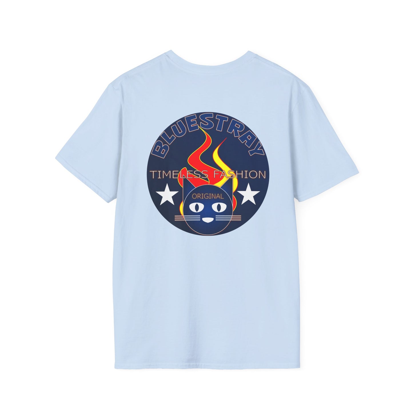 Bluestray 'Timeless Fashion' Graphic T-Shirt — Retro Flame Logo Tee