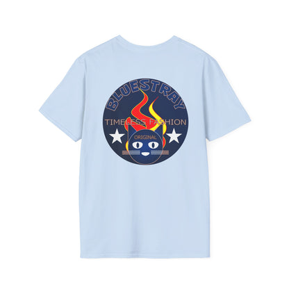 Bluestray 'Timeless Fashion' Graphic T-Shirt — Retro Flame Logo Tee