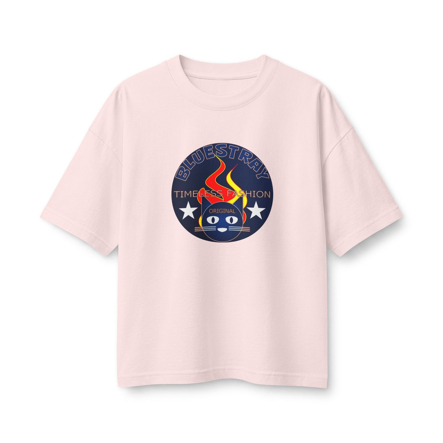 Bluestray Flame Mascot T-Shirt — Retro Campfire Logo Tee