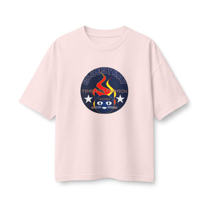Bluestray Flame Mascot T-Shirt — Retro Campfire Logo Tee