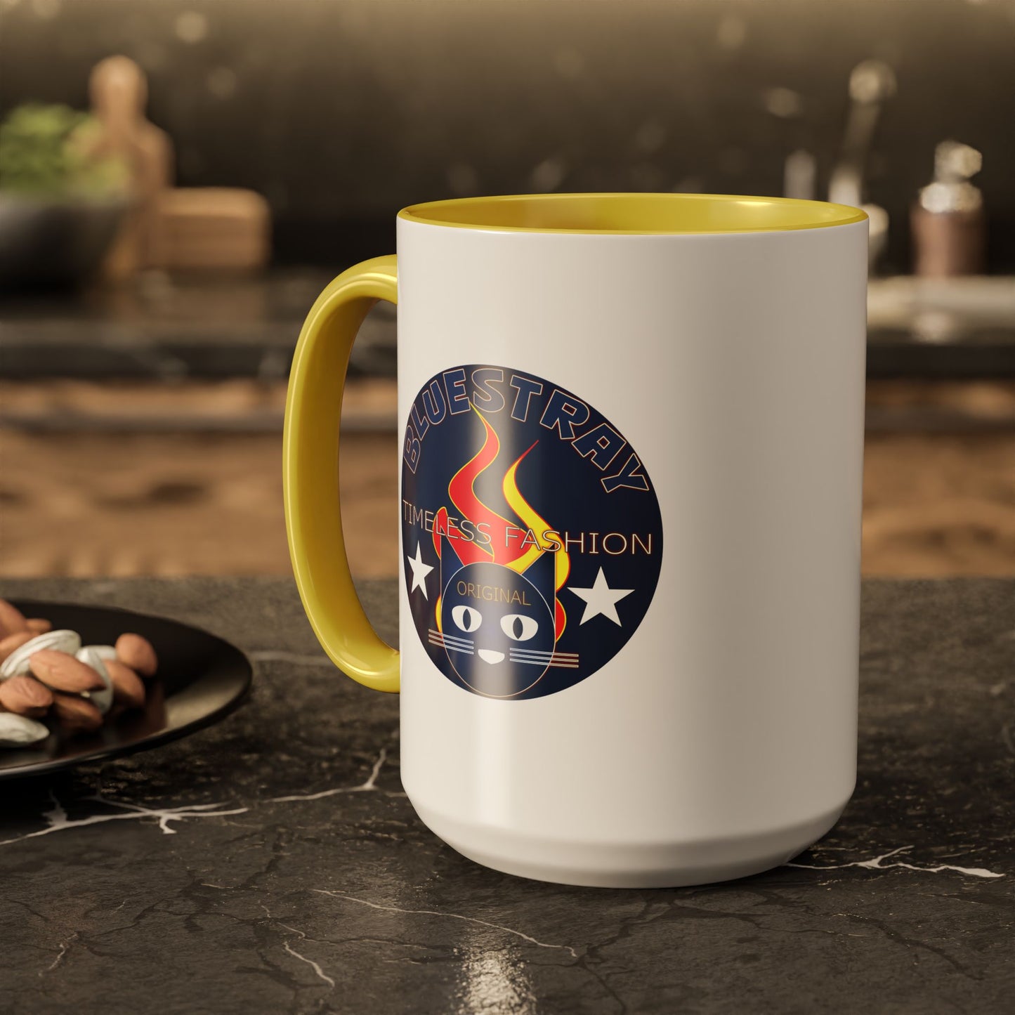 Bluestray Cat Logo Mug — Colorful 11oz/15oz Ceramic Coffee Cup