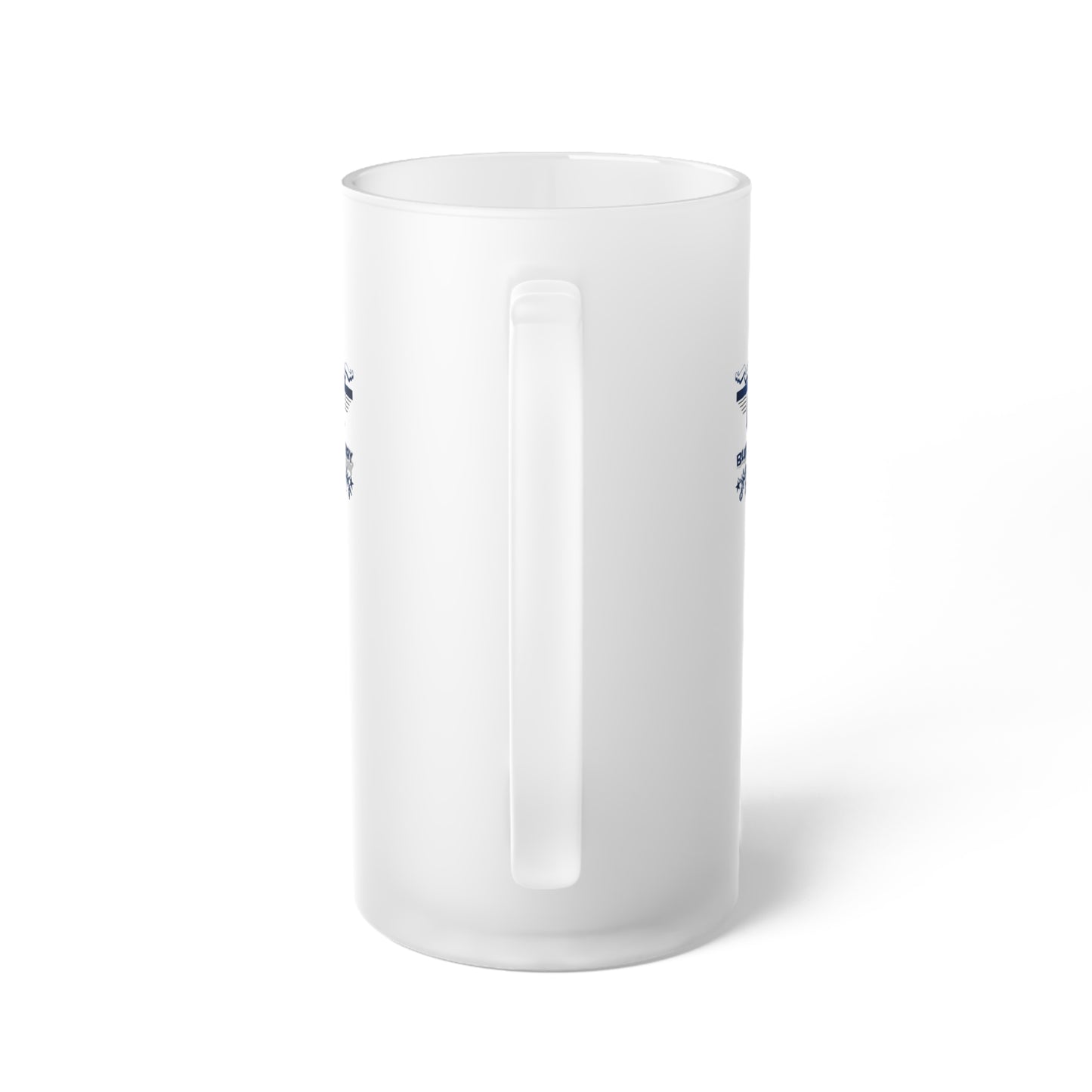 Frosted Glass Bluestray Beer Mug — Classic Frosted Pint with Handle