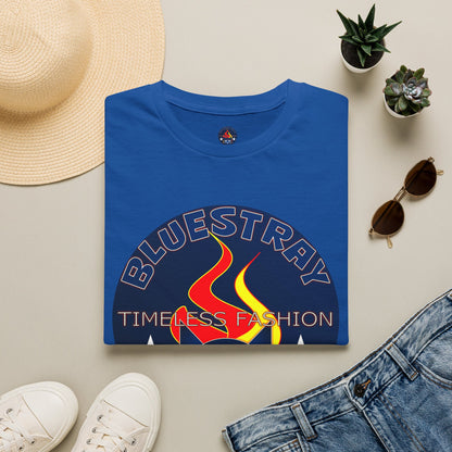 Bluestray 'Timeless Fashion' Graphic T-Shirt — Retro Flame Logo Tee