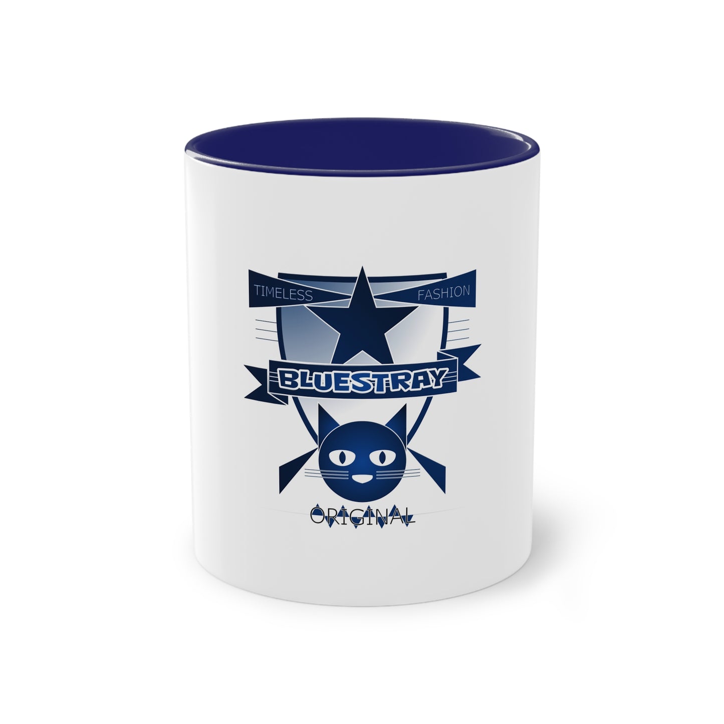 Bluestray Cat Crest Coffee Mug — Two-Tone 11oz