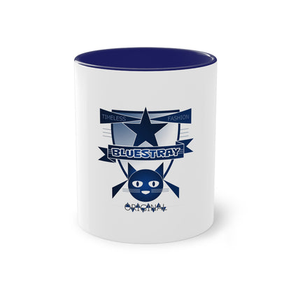 Bluestray Cat Crest Coffee Mug — Two-Tone 11oz