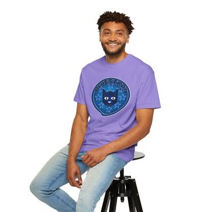 Bluestray Cat Graphic T-Shirt — Retro Star Emblem Tee