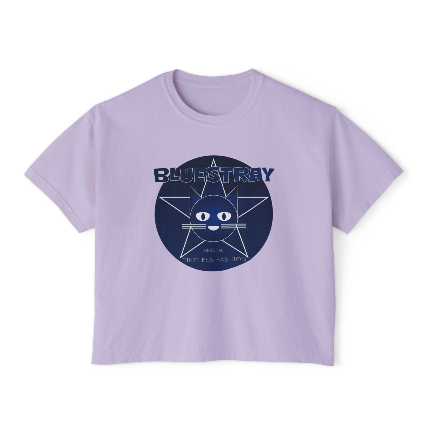 Bluestray Cat Graphic Tee — Women's Boxy Casual Top