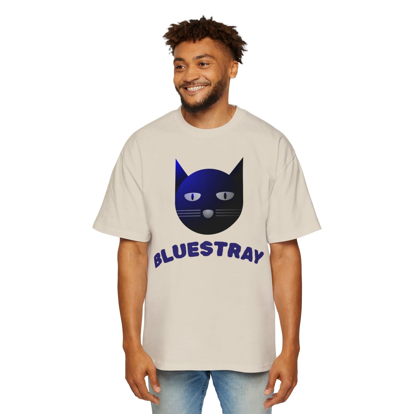 Bluestray Cat Tee — Graphic Men's Oversized T-Shirt