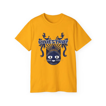 Bluestray Cat Graphic Tee — Retro Nautical Cat Design