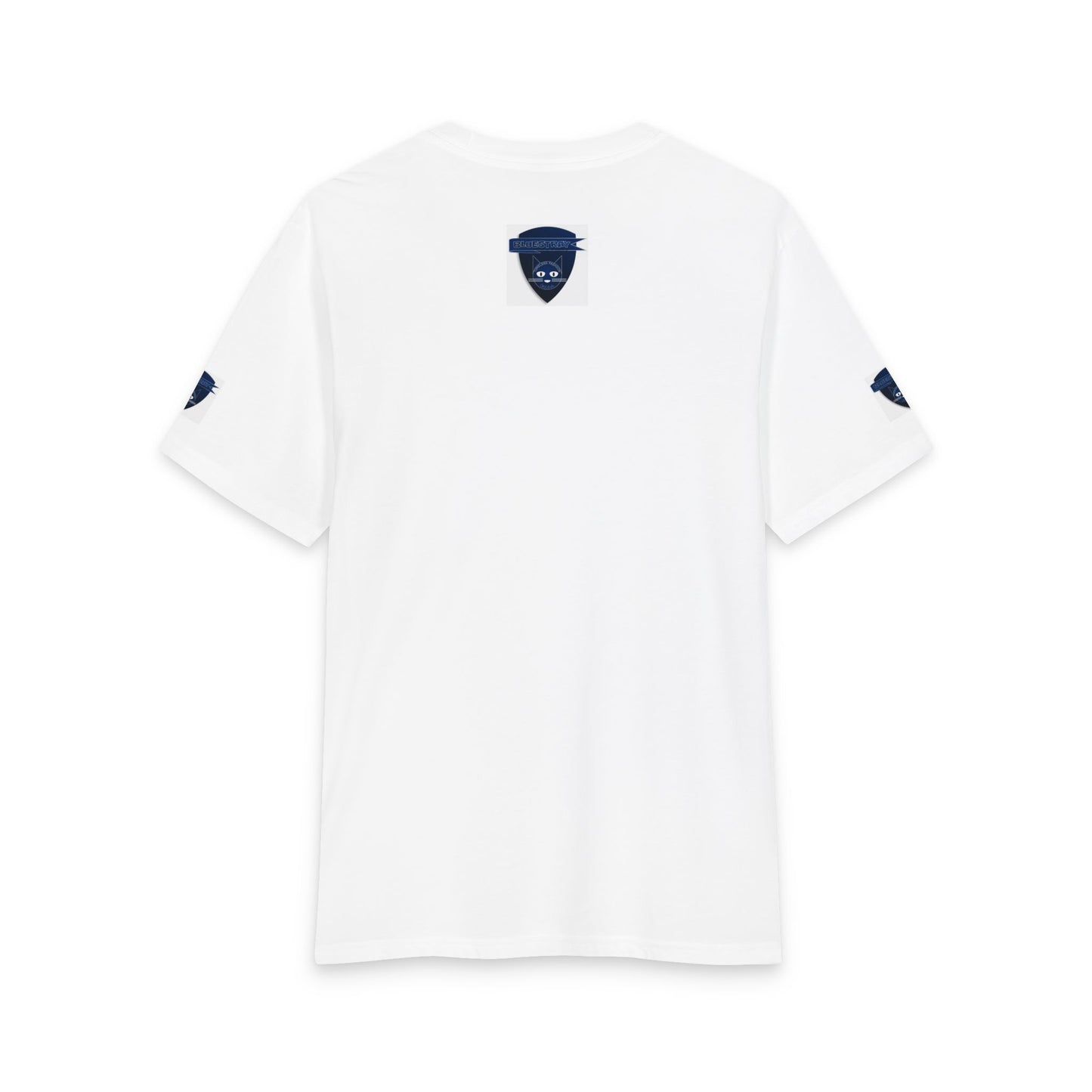 Bluestray Cat Shield T-Shirt — Retro Navy Crest Tee
