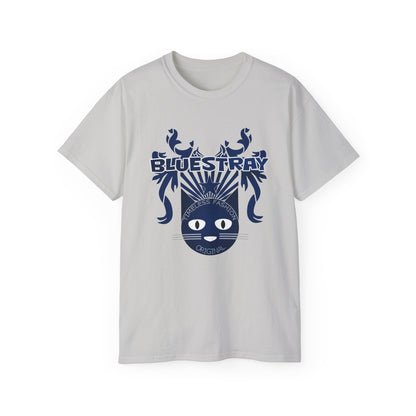 Bluestray Cat Graphic Tee — Retro Nautical Cat Design