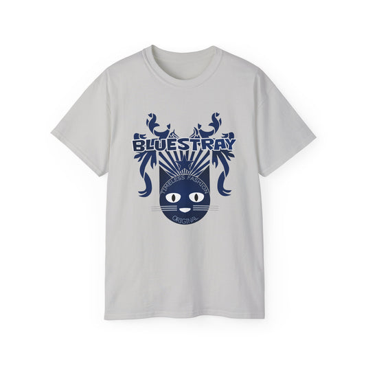 Bluestray Cat Graphic Tee — Retro Nautical Cat Design