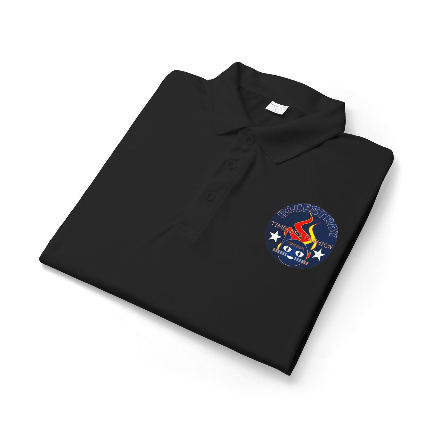 Embroidered Firefighter Patch Polo — Men’s Bluestray Performance Work Shirt