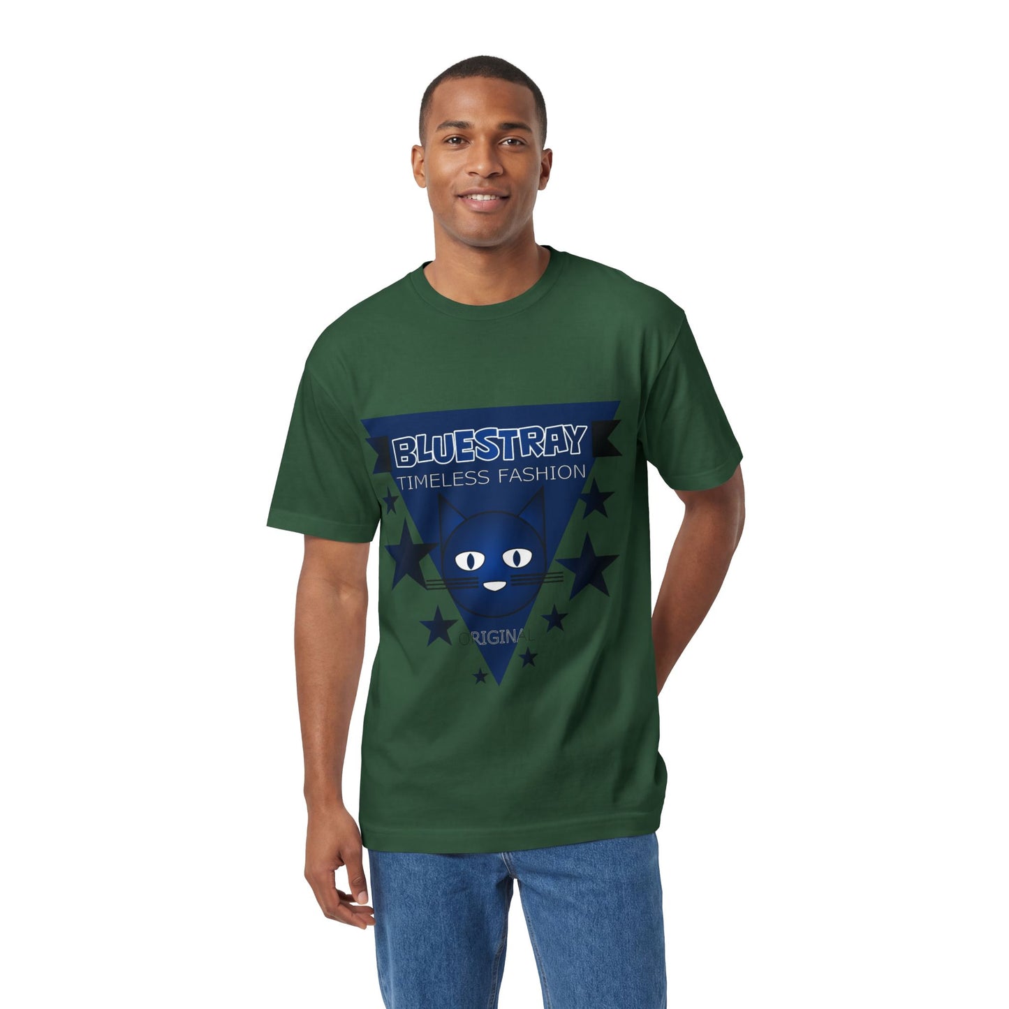 Bluestray Timeless Fashion Tee — Vintage Cat Triangle Logo T‑Shirt