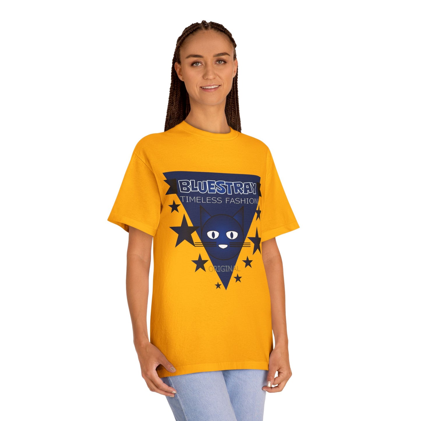 Bluestray Timeless Fashion Tee — Vintage Cat Triangle Logo T‑Shirt