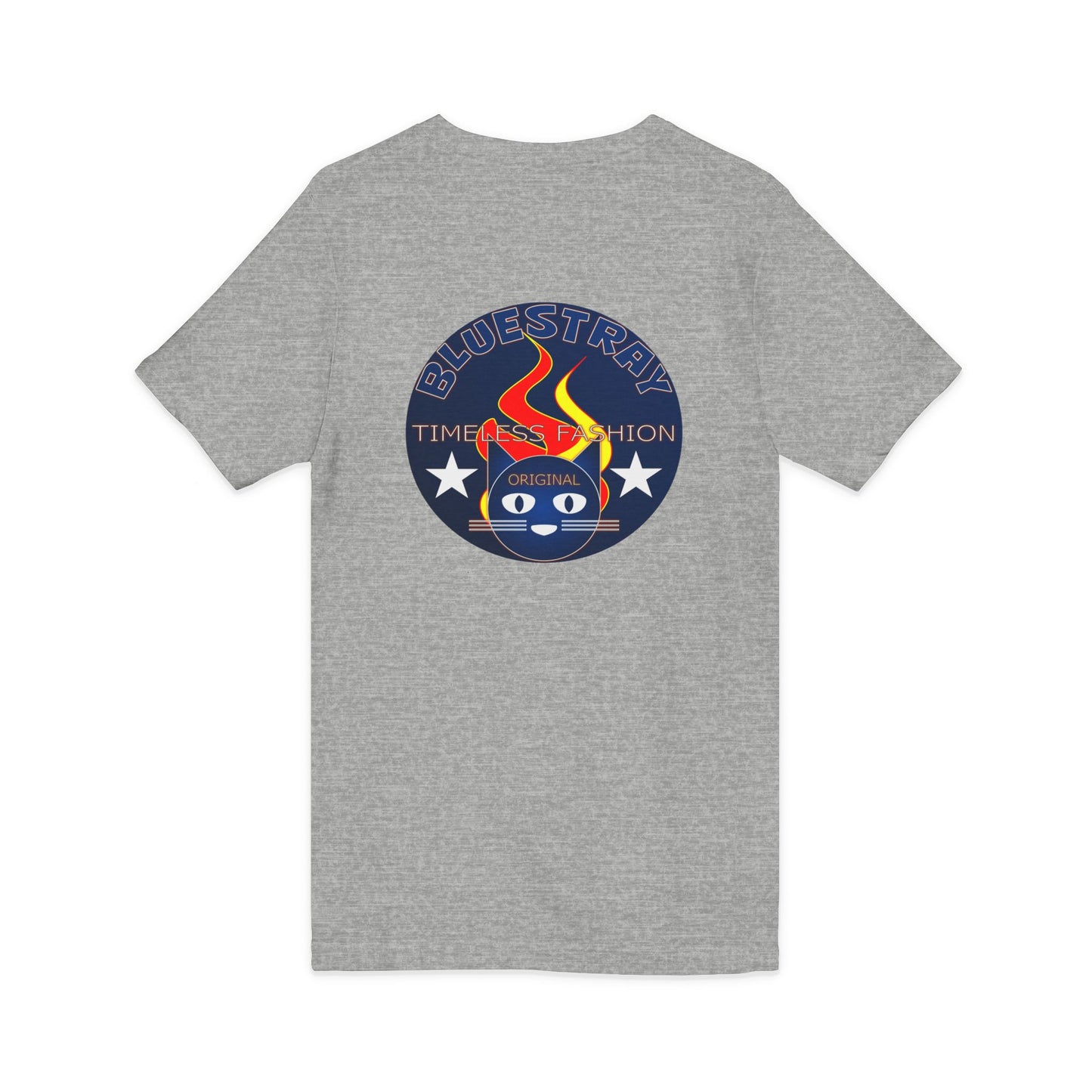 Time Station Equestrian Bluestray Cat V-Neck Tee