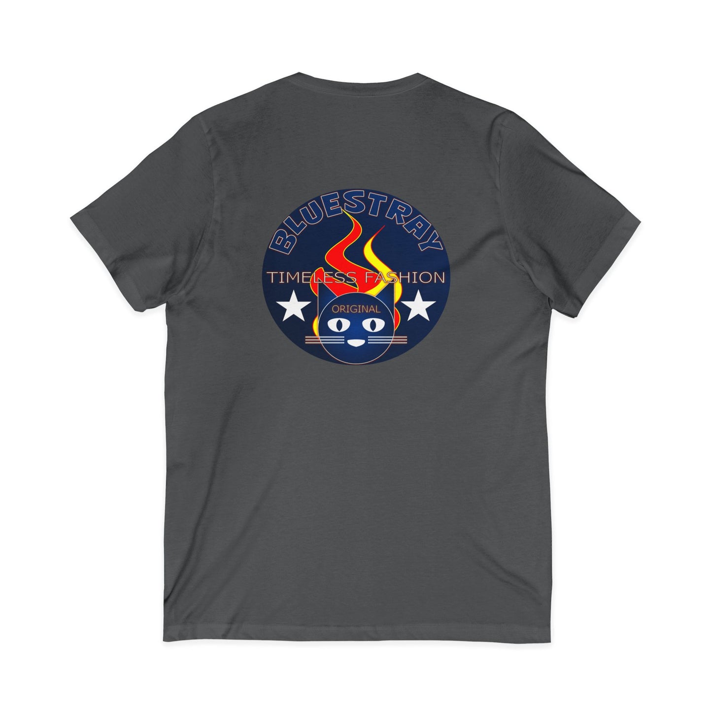 Time Station Equestrian Bluestray Cat V-Neck Tee