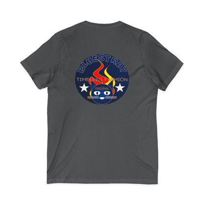 Time Station Equestrian Bluestray Cat V-Neck Tee