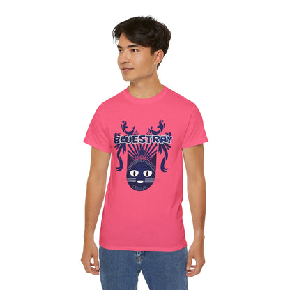 Bluestray Cat Graphic Tee — Retro Nautical Cat Design