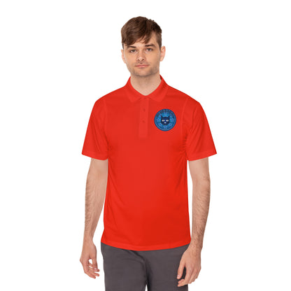 Men's Polo Shirt — Bluestray Galaxy Cat Logo Athletic Golf Shirt