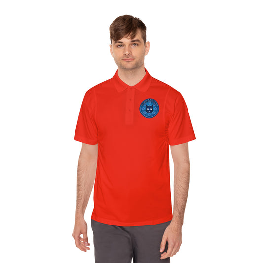 Men's Polo Shirt — Bluestray Galaxy Cat Logo Athletic Golf Shirt