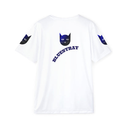 Bluestray Cat Sports Jersey — Men's Athletic Tee with Blue Cat Graphic