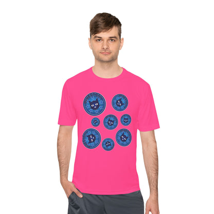 Blue Cat Galaxy Tee — "Bluestray" Graphic Moisture-Wicking Shirt