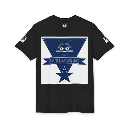 Bluestray Cat Graphic T-Shirt — Retro Star Logo Tee