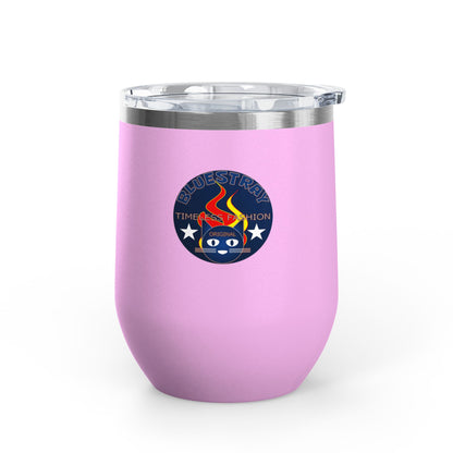 12oz Wine Tumbler — Fire & Flag Bluestray Logo Stainless Insulated Wine Cup many Colors