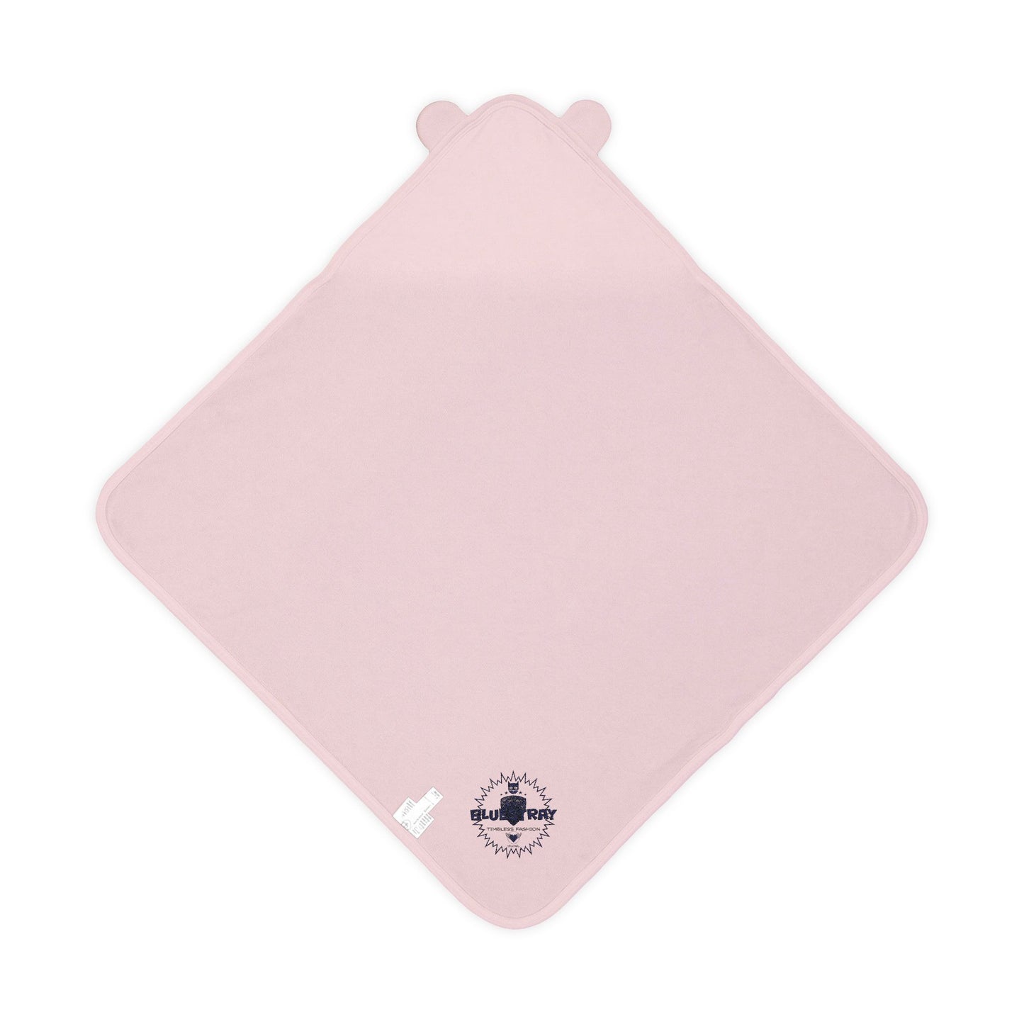 Embroidered Baby Hooded Bluestray Towel with Bear Ears — Soft Terry Hooded Bath Wrap