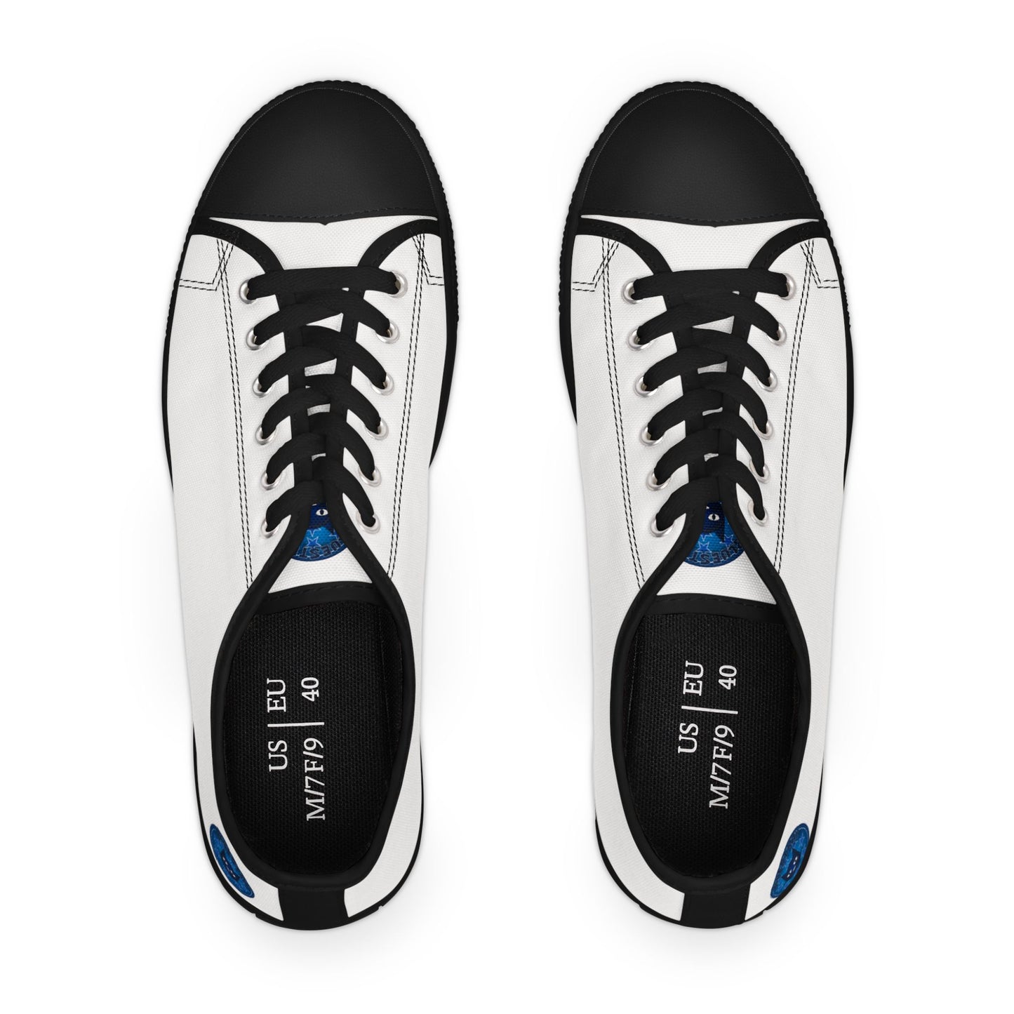 White Women's Low Top Bluestray Sneakers — Classic Casual Canvas Shoes