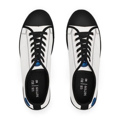 White Women's Low Top Bluestray Sneakers — Classic Casual Canvas Shoes