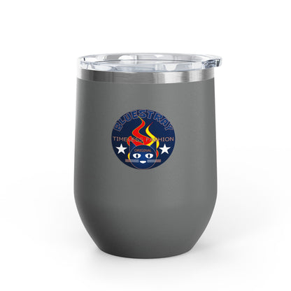12oz Wine Tumbler — Fire & Flag Bluestray Logo Stainless Insulated Wine Cup many Colors