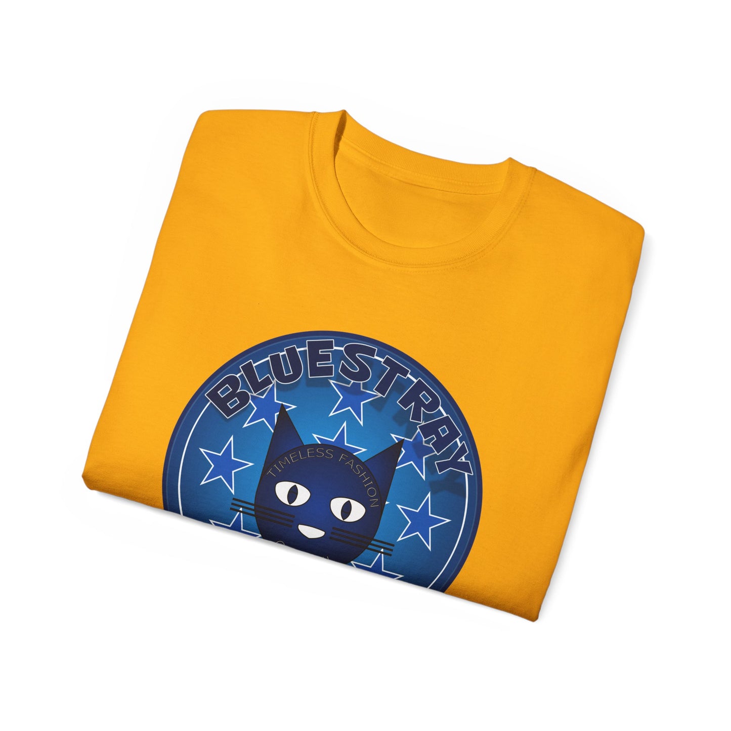 Bluestray Cat T‑Shirt — Blue Star Graphic Tee