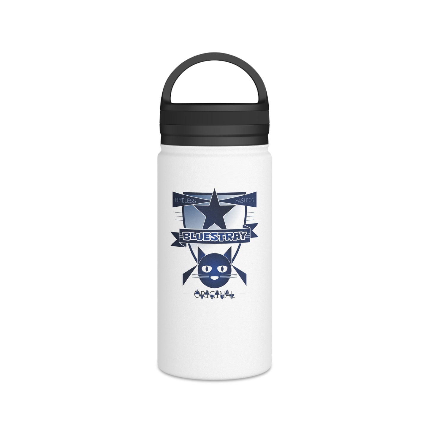 Bluestray Star Cat Stainless Steel Water Bottle — Insulated Travel Bottle with Handle Lid