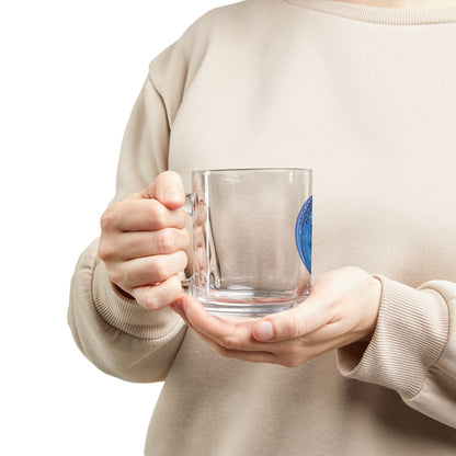 Glass Mug — Bluestray Cat Emblem 10oz Clear Coffee Cup