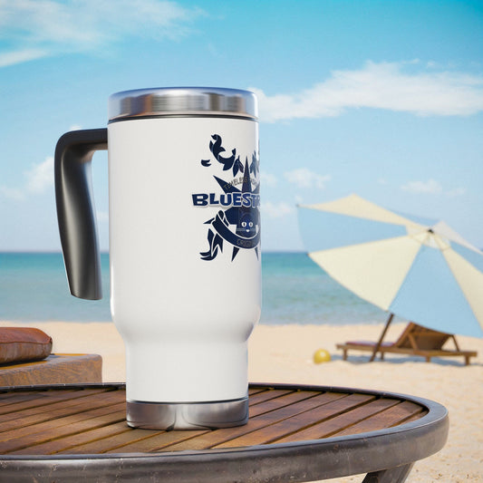 Bluestray Crest Travel Mug — 14oz Stainless Steel Insulated Tumbler with Handle